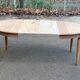 Renovated Louis Philippe round extendable dining table from the 18th century, 205cm.