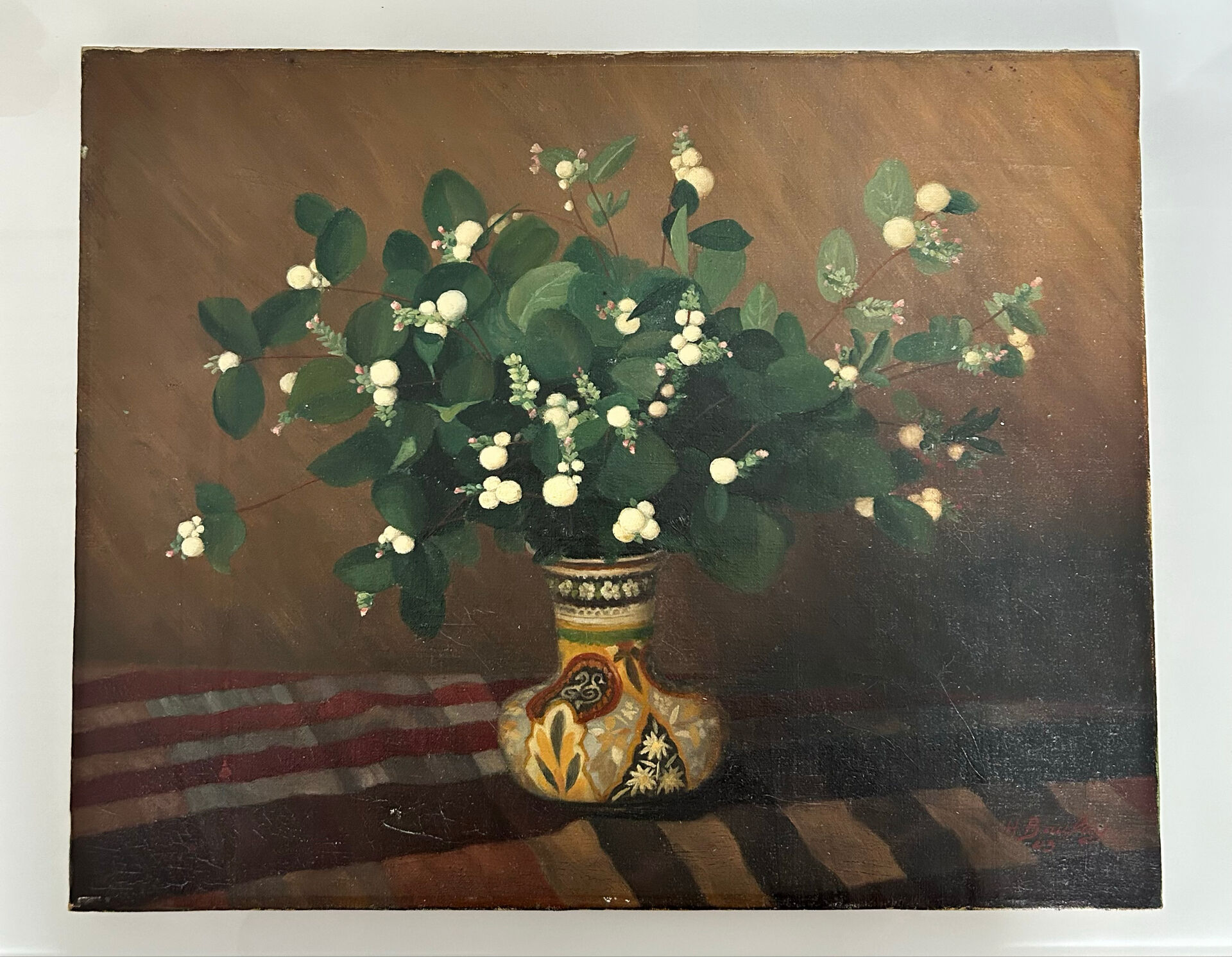 Antique painting signed H. Bauffay 1943