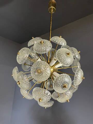 Dandelion chandelier, Kamenický Šenov, 1970s, price per piece