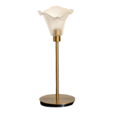 Table lamp made from an old glass lampshade, between art nouveau and art deco