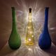 Carafe en verre d'Empoli ambré, Italie années 60