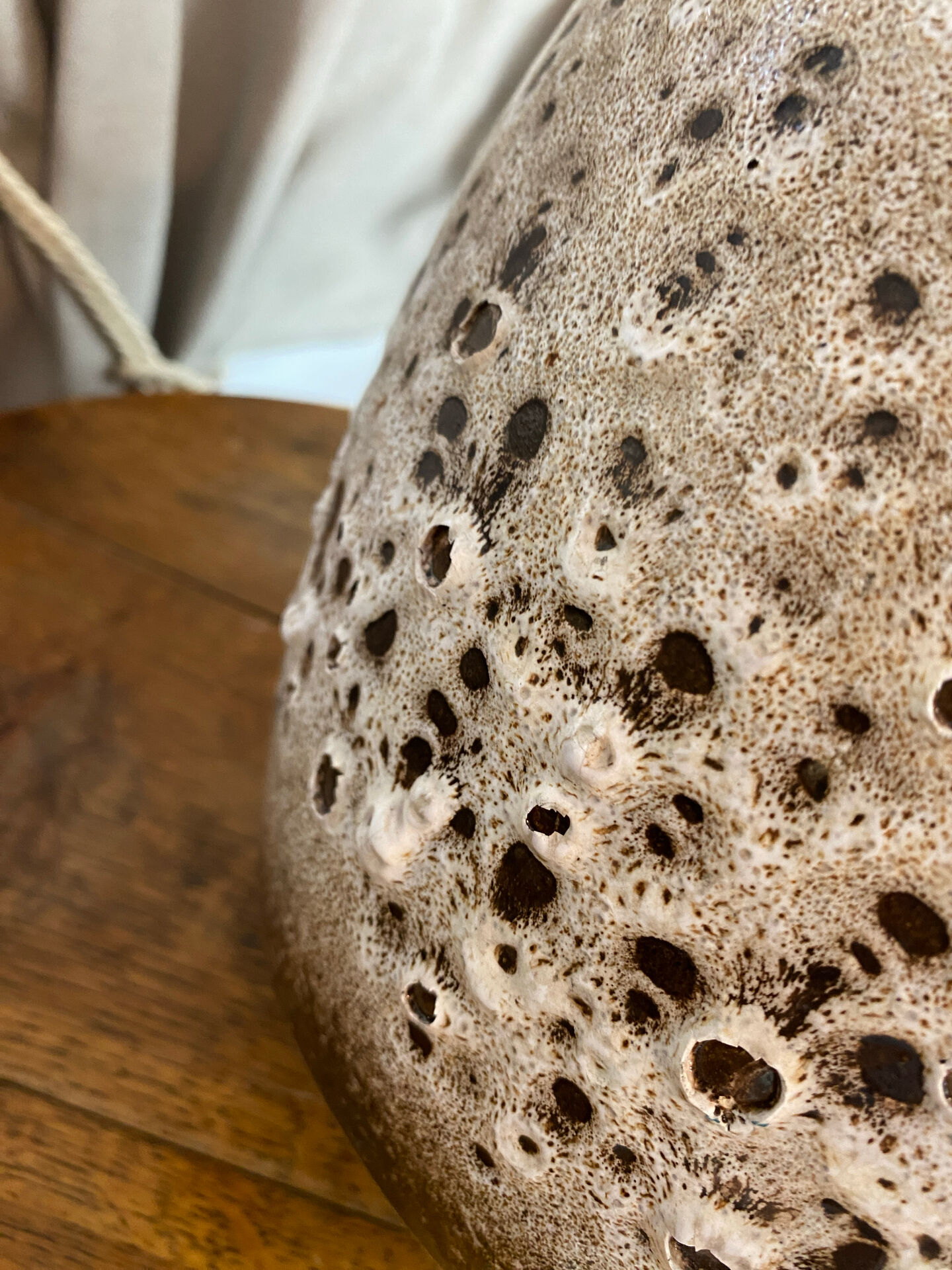 Lamp, large model, fat lava ceramic, West Germany