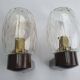 Pair of vintage RZB bathroom wall lights from the 70s in Germany