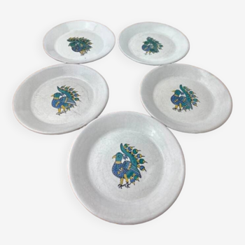 Oriental ceramic desert plates