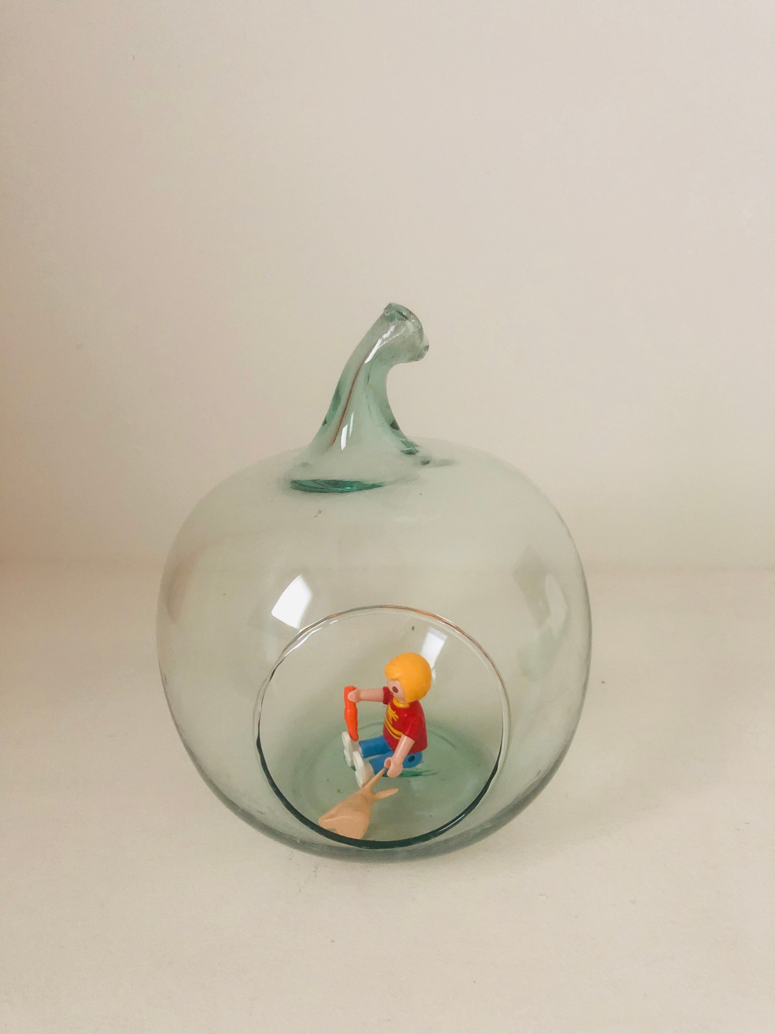 Apple-shaped terrarium vase