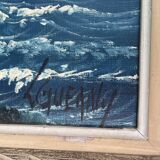 Oil on seaside canvas signed L. GUERNY