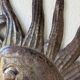 Brutalist metal wall sculpture "sun-moon"