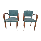 Paire de fauteuils bridge vintage