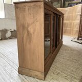 Enfilade meuble de métier chêne portes vitrées