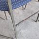 Set of 4 Vintage Stol Kamnik School Chairs Blue Upholstered Retro Dining Ch