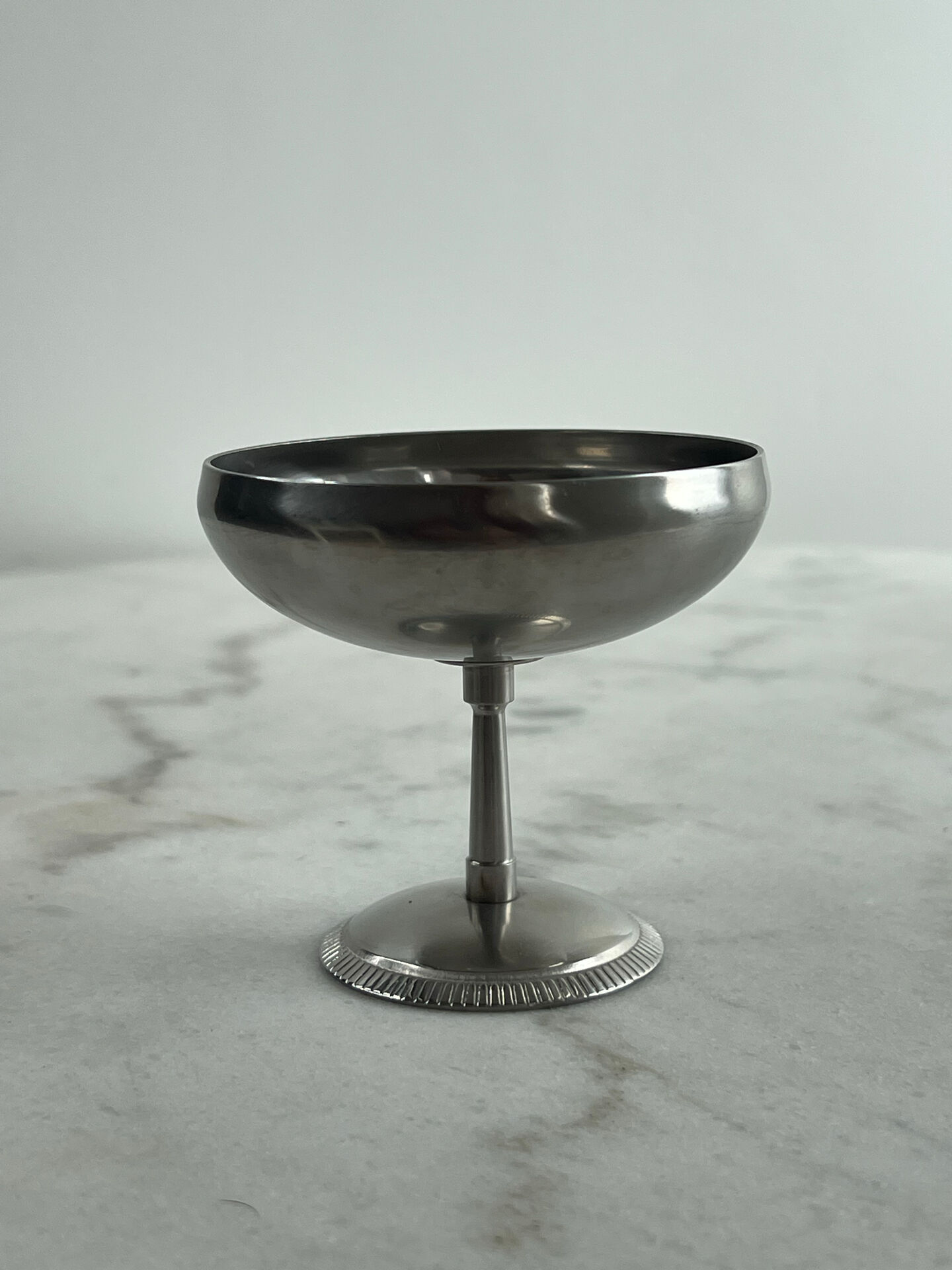 Lot de 6 coupes à champagne en inox Letang Rémy