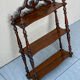 Vintage 60s turned wooden shelf