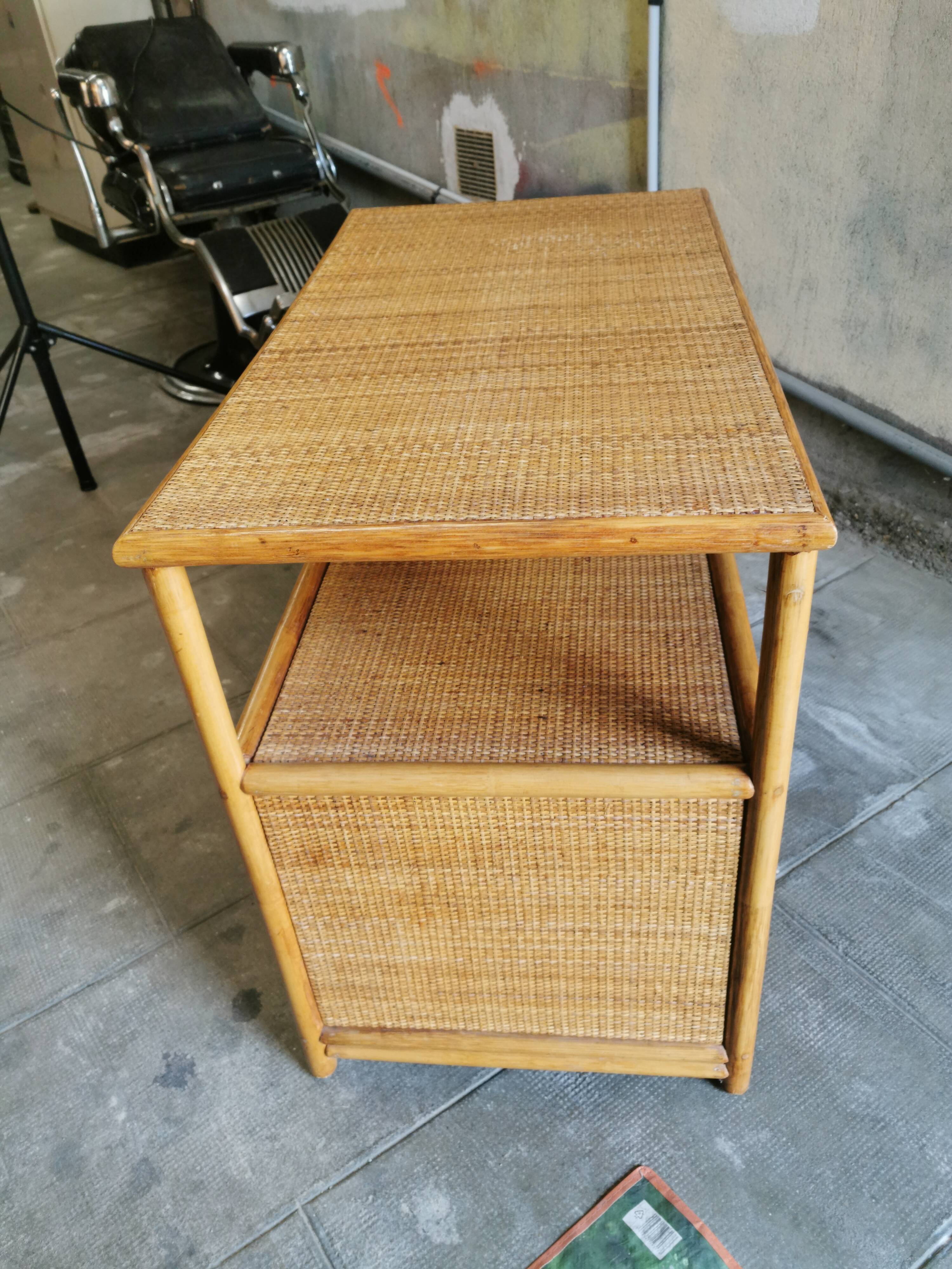 Vintage rattan console 70/80