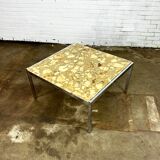 Table basse vintage onyx & époxy