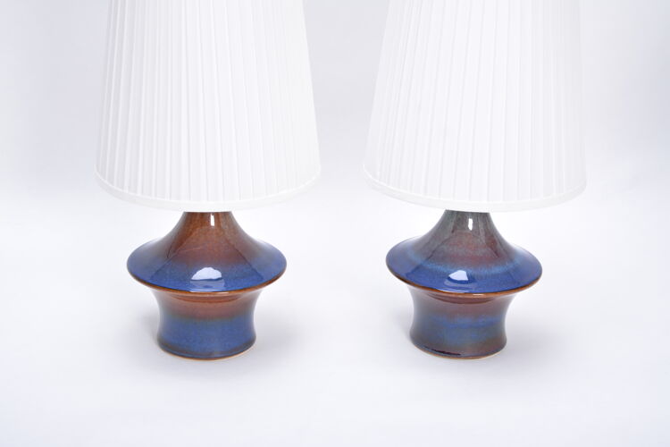 Paire de lampes de table modernes blue danoises