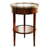 Rare table chiffonnière / volante à 3 tiroirs pivotants – Estampillée