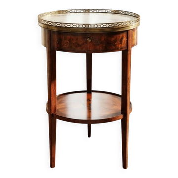 Rare chiffonnière table / flying table with 3 rotating drawers – Stamped