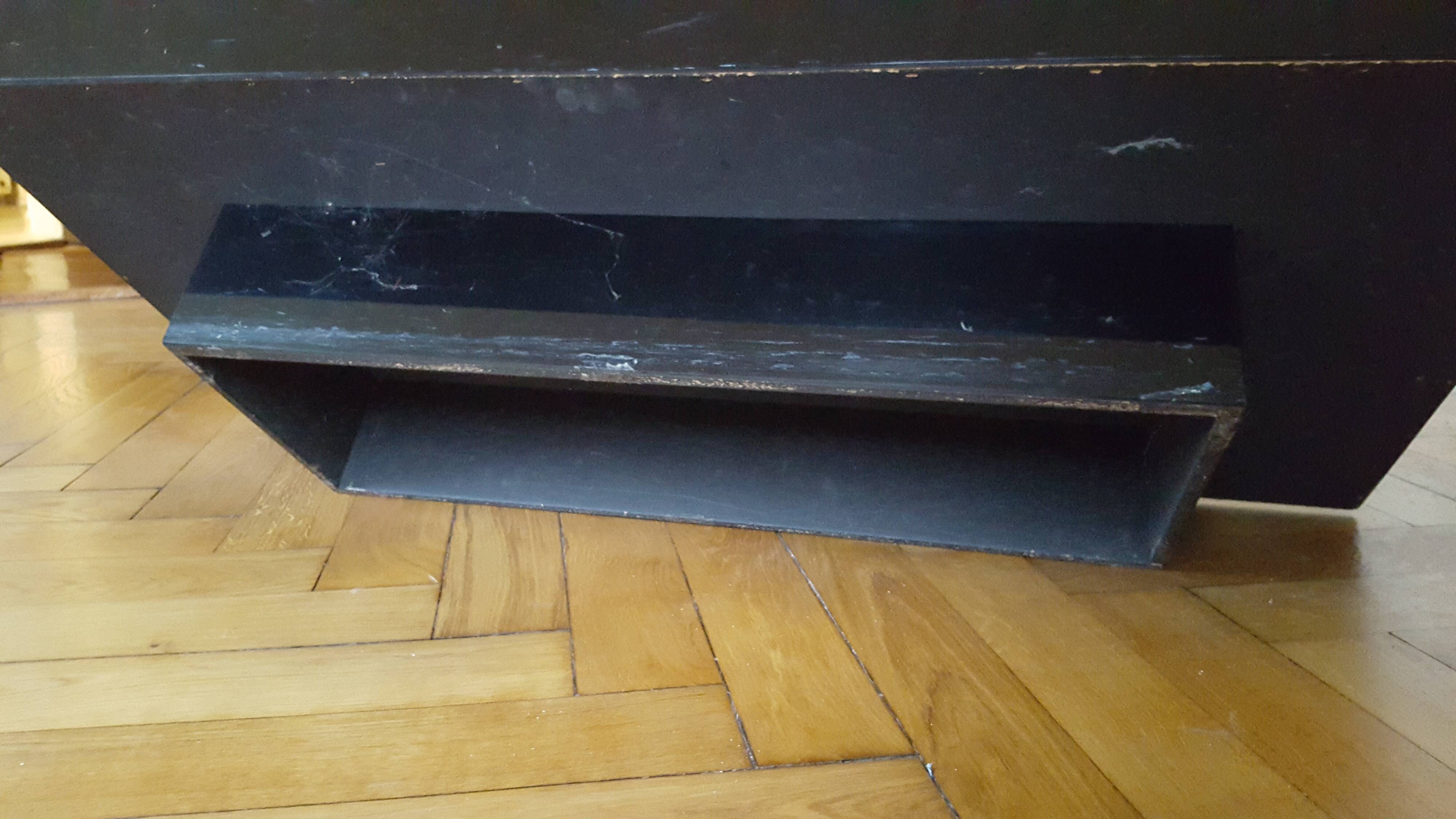 Vintage black lace-up table 70