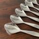 Set of 6 Art Deco stainless steel ice cream spoons
