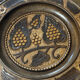 Carved wooden fruit bowl – Centrepiece with grape decoration