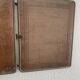 Vintage 1900 triptych mirror, old pink nickel-plated metal - 31 x 76 cm