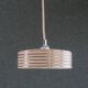 Old pendant light in pink clichy glass with silver threads, delivered with chrome socket