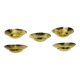 5 half moon brass wall lights Hollywood Regency style by Egoluce