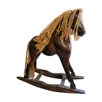 Ancient wooden horse for decoration