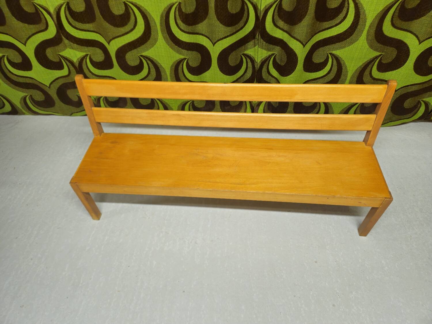 Vintage 1970s children's school bench