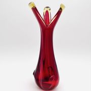 Murano Organic Vase Red Amber 28.5cm 1.1kg