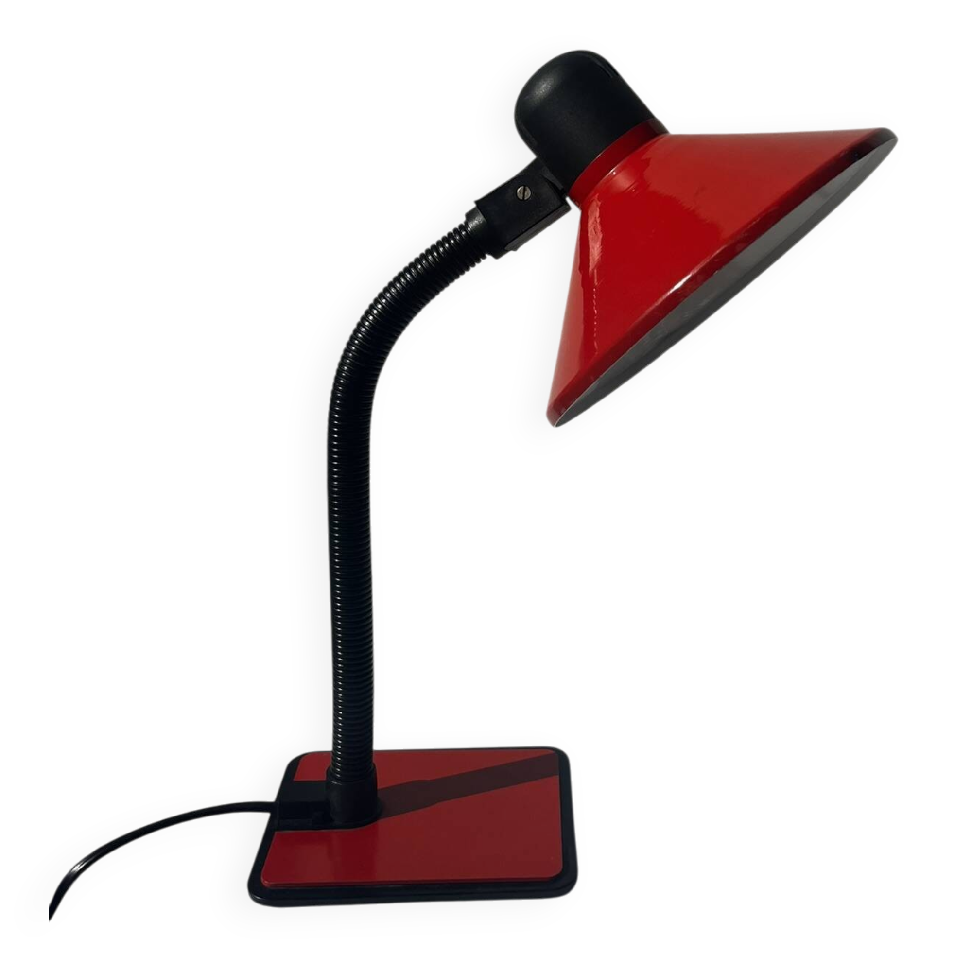 Vintage red metal lamp (Massive)