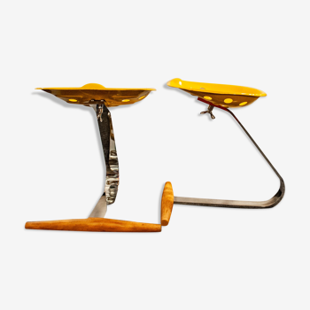 Paire de tabourets Mezzadro par Achille Castiglioni pour Zanotta Italia années 1950