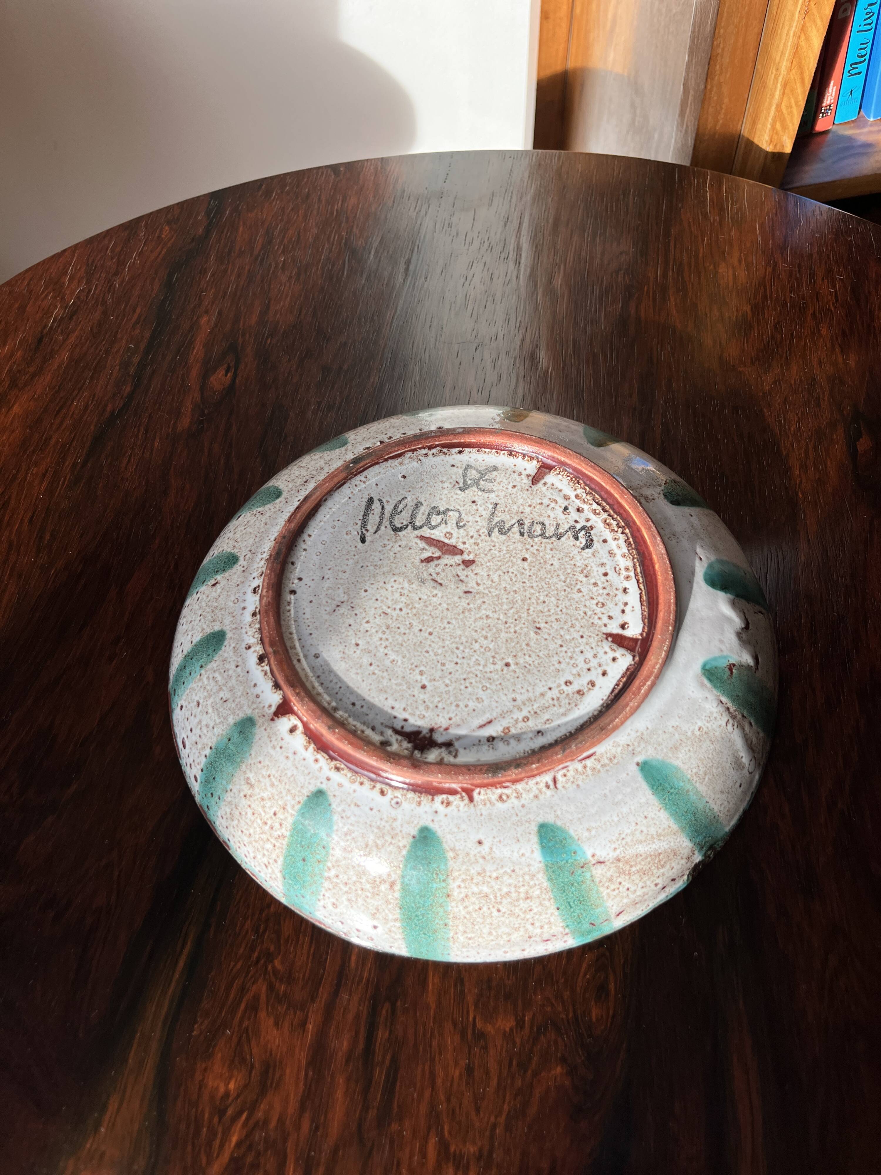 4 Etienne Daniel Vallauris Thistle Plates