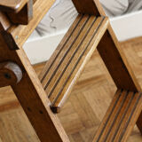 Folding wooden stepladder