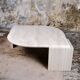 Table basse oeil en travertin, Roche Bobois, 1980s