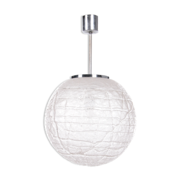 Suspension globe en verre par Doria Leuchten années 1970