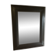 Beveled leather mirror 90x70