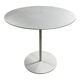 Round grey aluminium coffee table by Cassina.