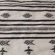 Kilim carpet white and black Berber motifs