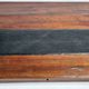 Écritoire de voyage antique du XIXe siècle en cuir et bois, 45 cm