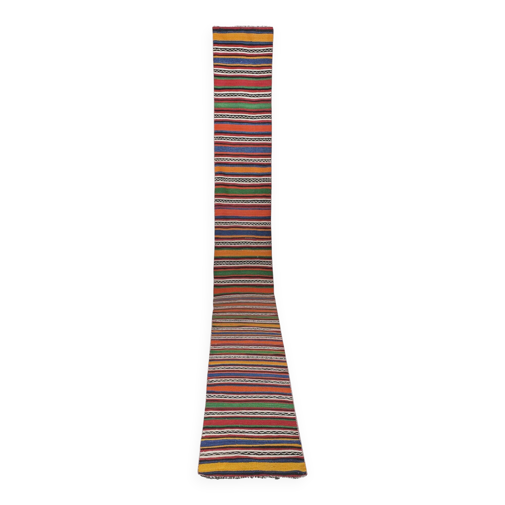 Vintage Turkish hallway rug 63x647 cm