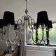 Murano crystal chandelier black lampshade