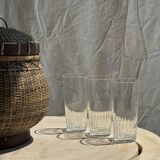 6 grands verres à orangeade en verre
