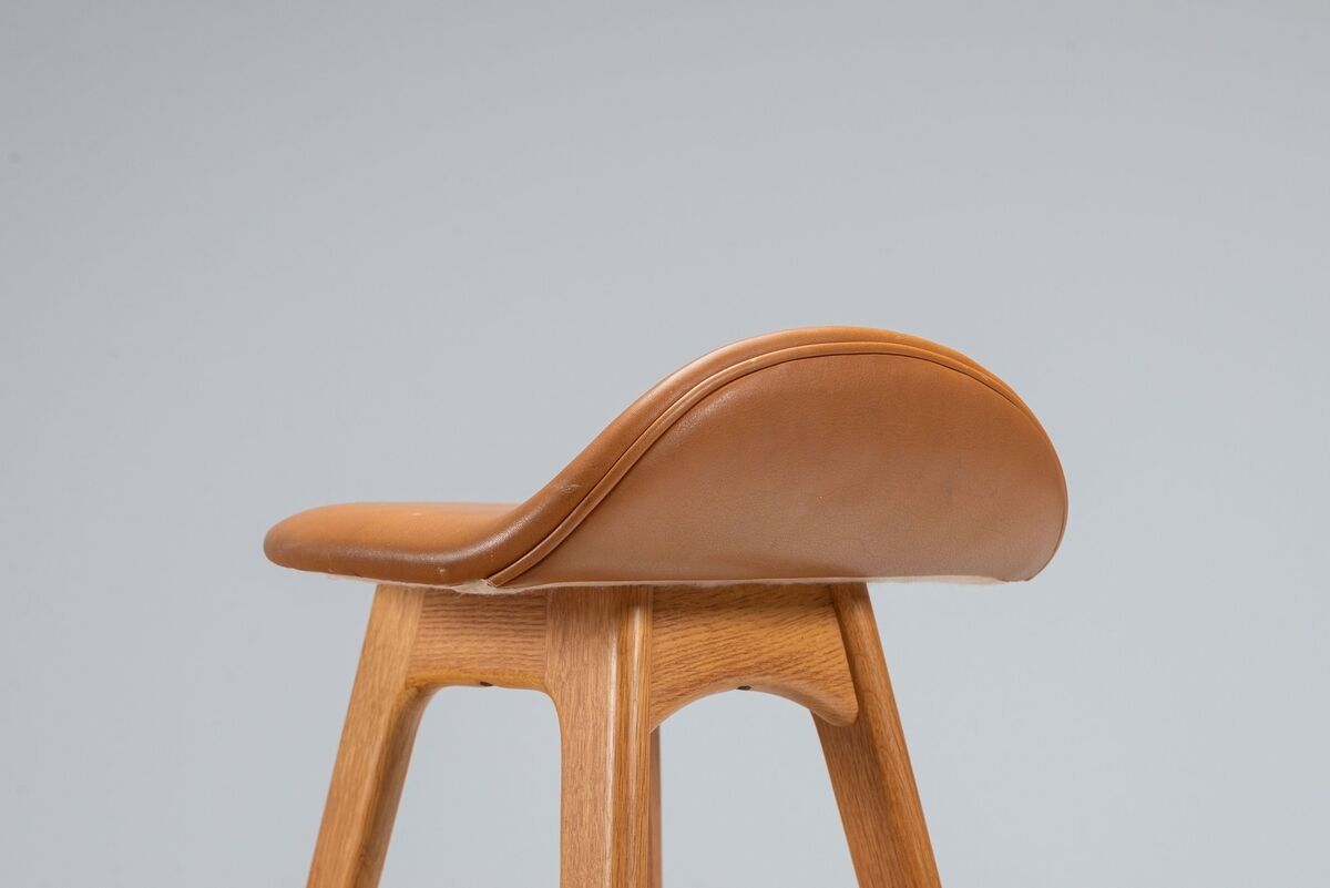Erik Buch set of four “OD61” bar stools Oddense Mobler Denmark 1965