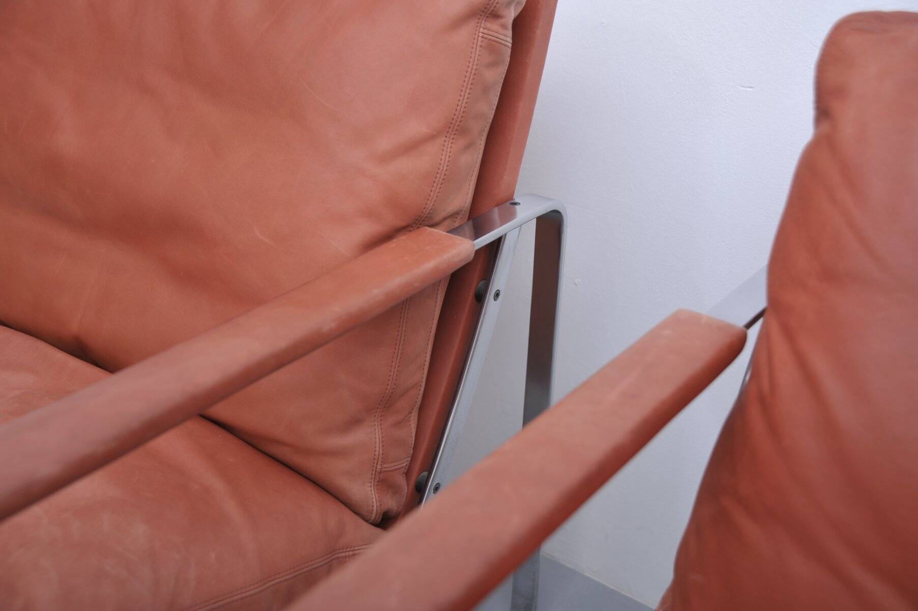 2x Vintage armchair by Preben Fabricius & Jørgen Kastholm for Knoll, 1970s