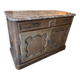 Bressan style hunting sideboard, marble top, 19th century