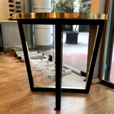 Table stained glass and brass, 1980 s