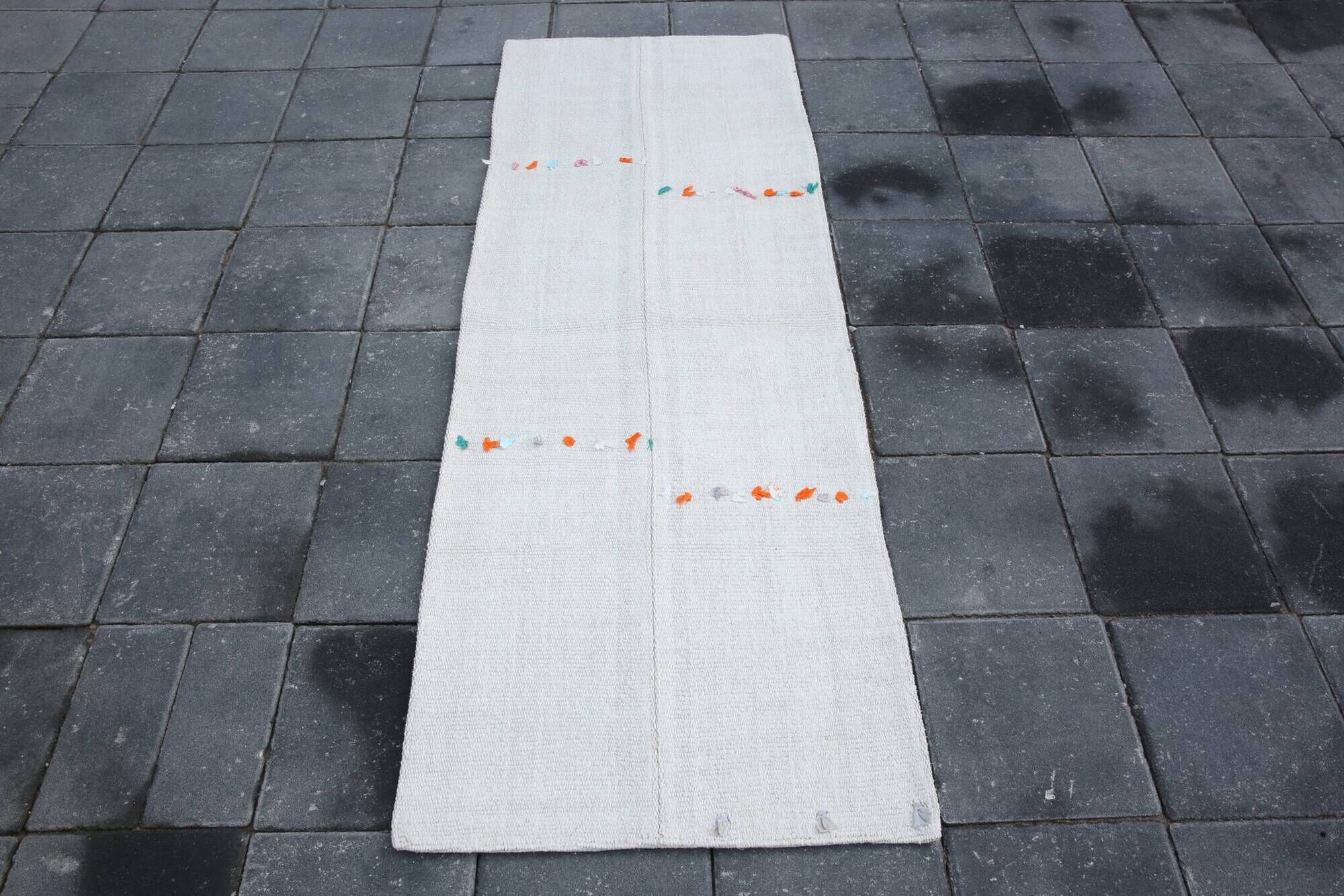 Vintage Minimal Runner For Hallway, Stairs Runner Rug, 71x196 Cm