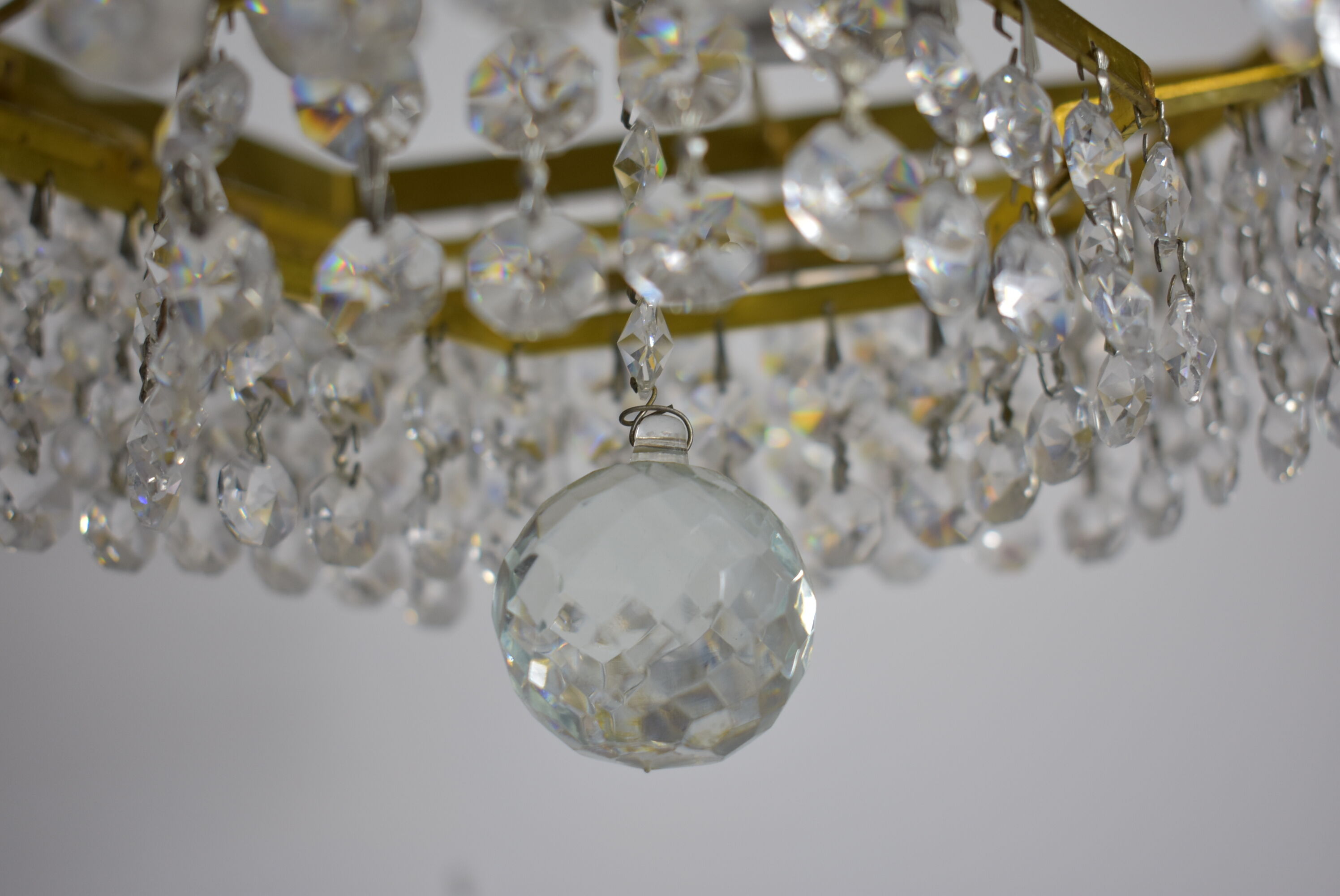 Vintage chandelier with stamps