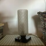 Art deco marble and glass lamp